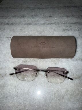 Barton Perreira Rimless Men's Sunglasses with Brown Gradient Lenses